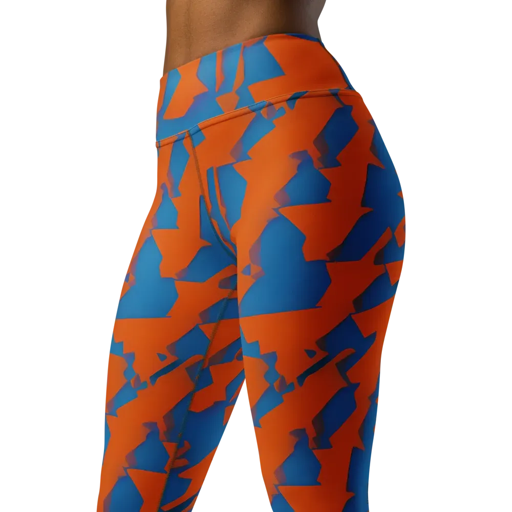 Ember Geometry on Yoga Leggings — Left Front