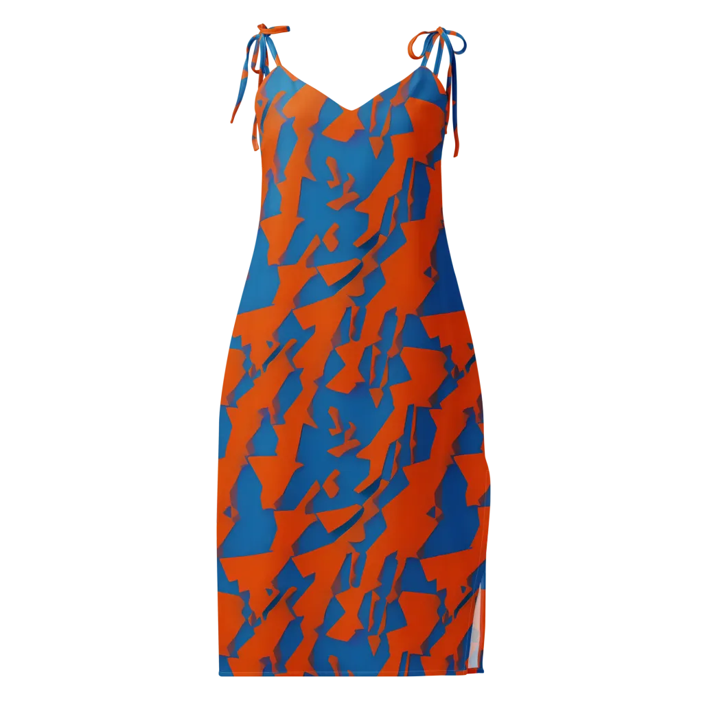 Ember Geometry on Slip Dress — Front