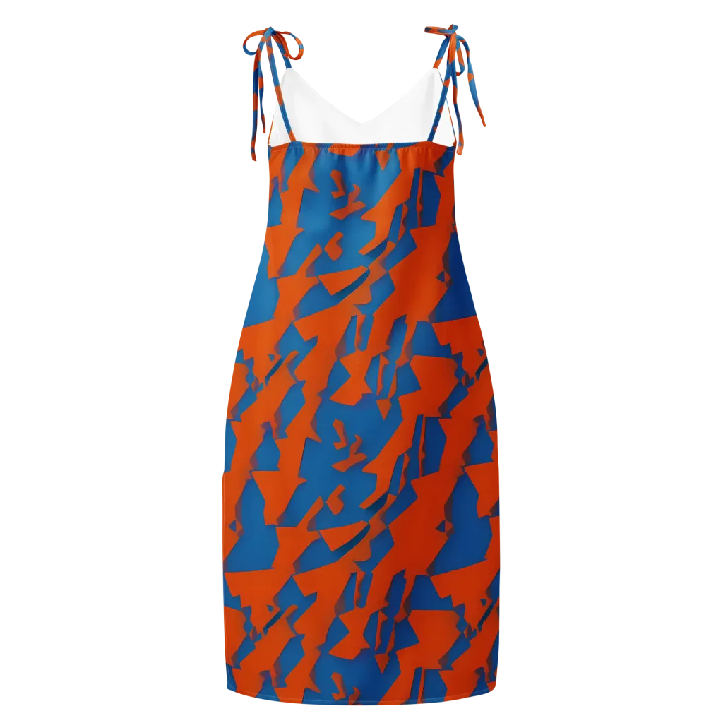 Ember Geometry on Slip Dress — Back