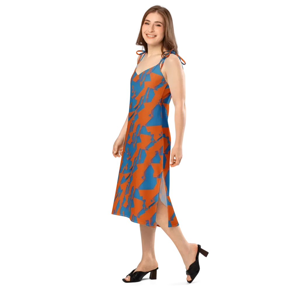 Ember Geometry on Slip Dress — Left Front