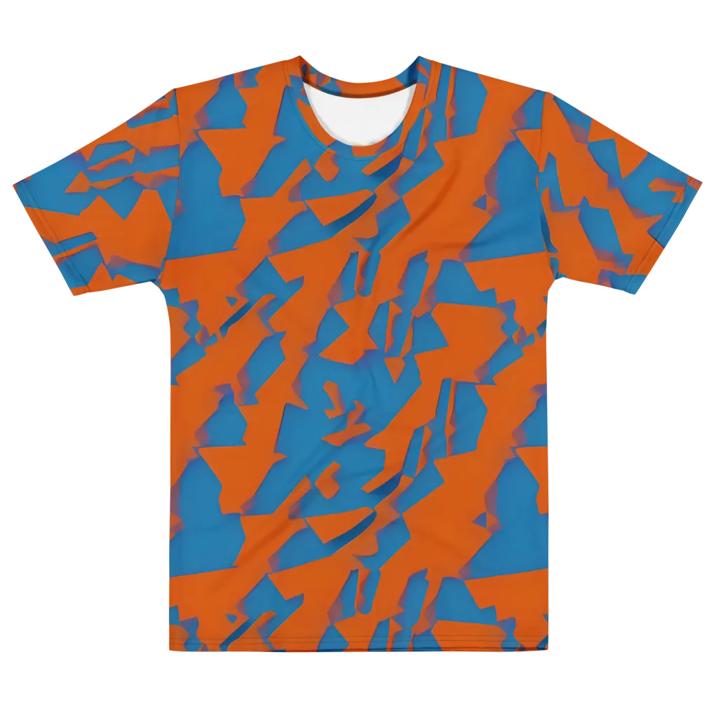 Ember Geometry on Men's Cotton Crew Neck T-Shirt — Front