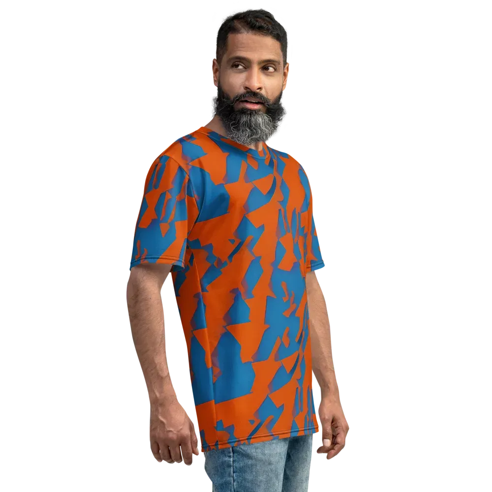 Ember Geometry on Men's Crew Neck T-Shirt — Right