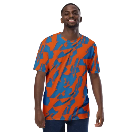 Ember Geometry on a Men's Crew Neck T-Shirt