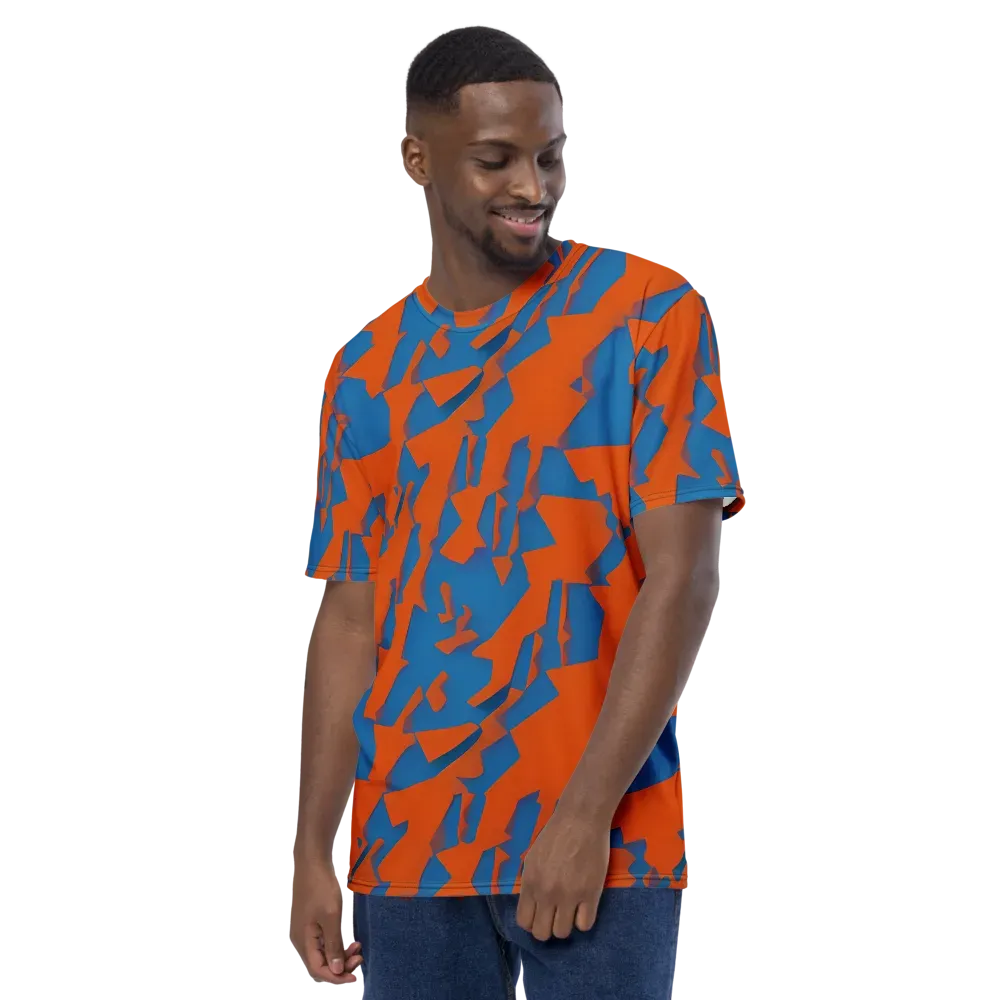 Ember Geometry on Men's Crew Neck T-Shirt — Left