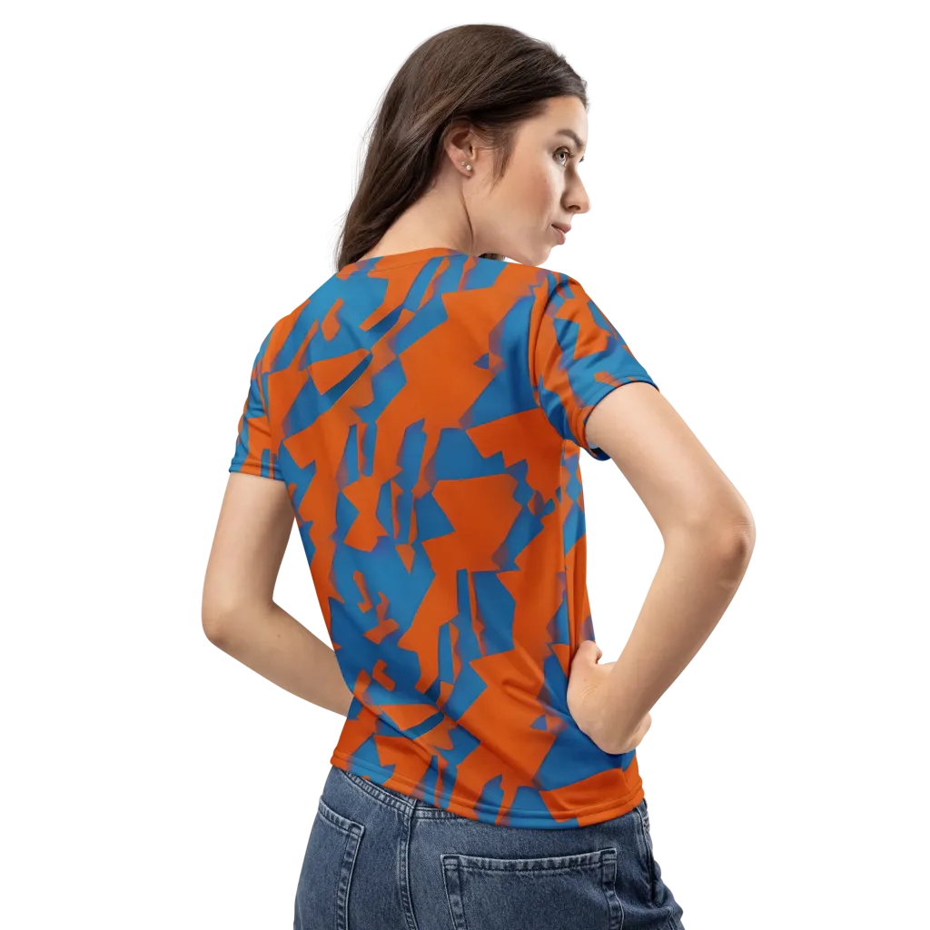 Ember Geometry on Women's Crew Neck T-Shirt — Back