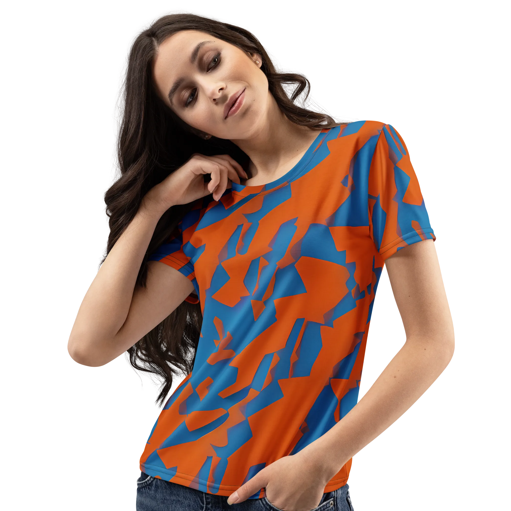 Ember Geometry on Women's Crew Neck T-Shirt — Left Front