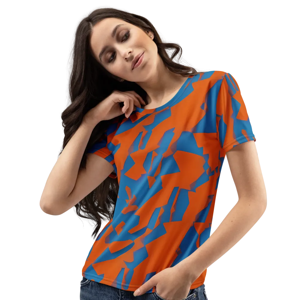 Ember Geometry on Women's Crew Neck T-Shirt — Left Front
