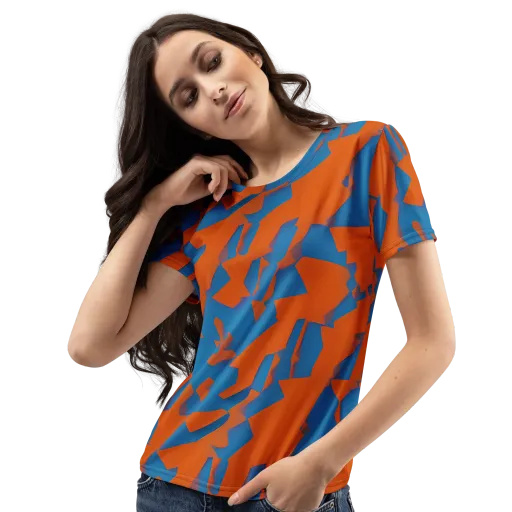 Ember Geometry on a Women's Crew Neck T-Shirt