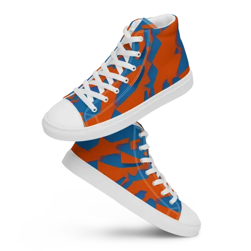 Ember Geometry on a Women's High Top Canvas Shoes
