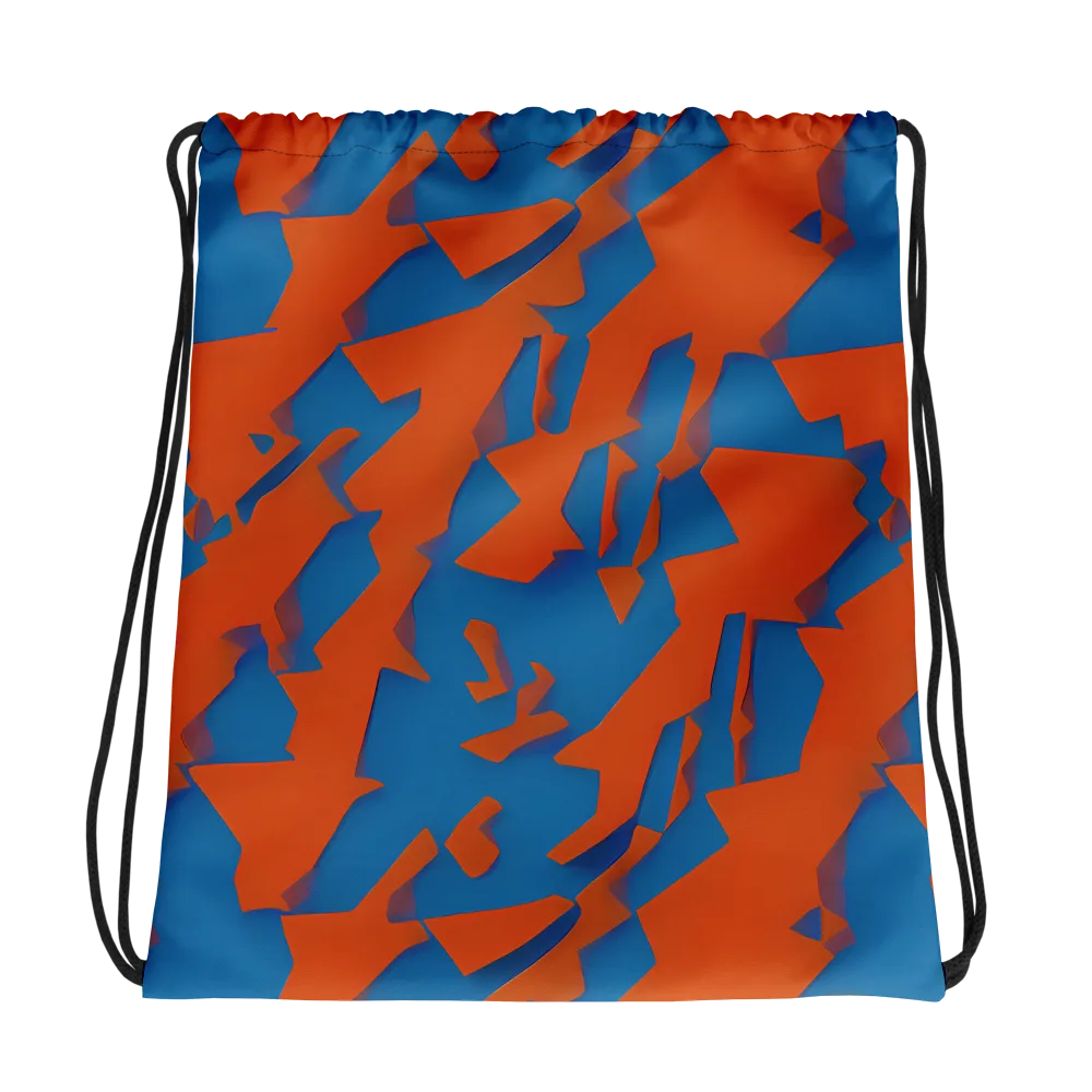 Ember Geometry on Drawstring Bag — Photo