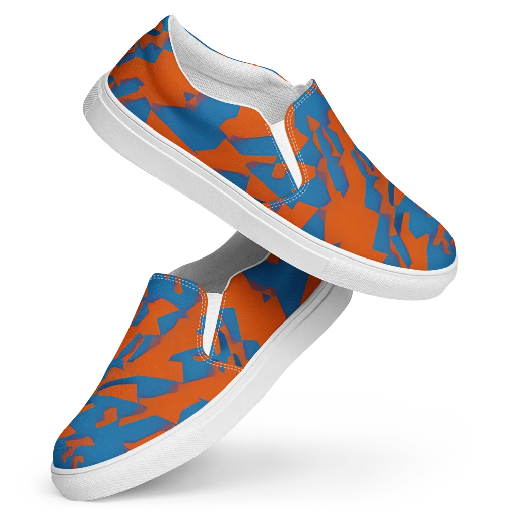 Ember Geometry on Women's Slip-On Canvas Shoes — Front