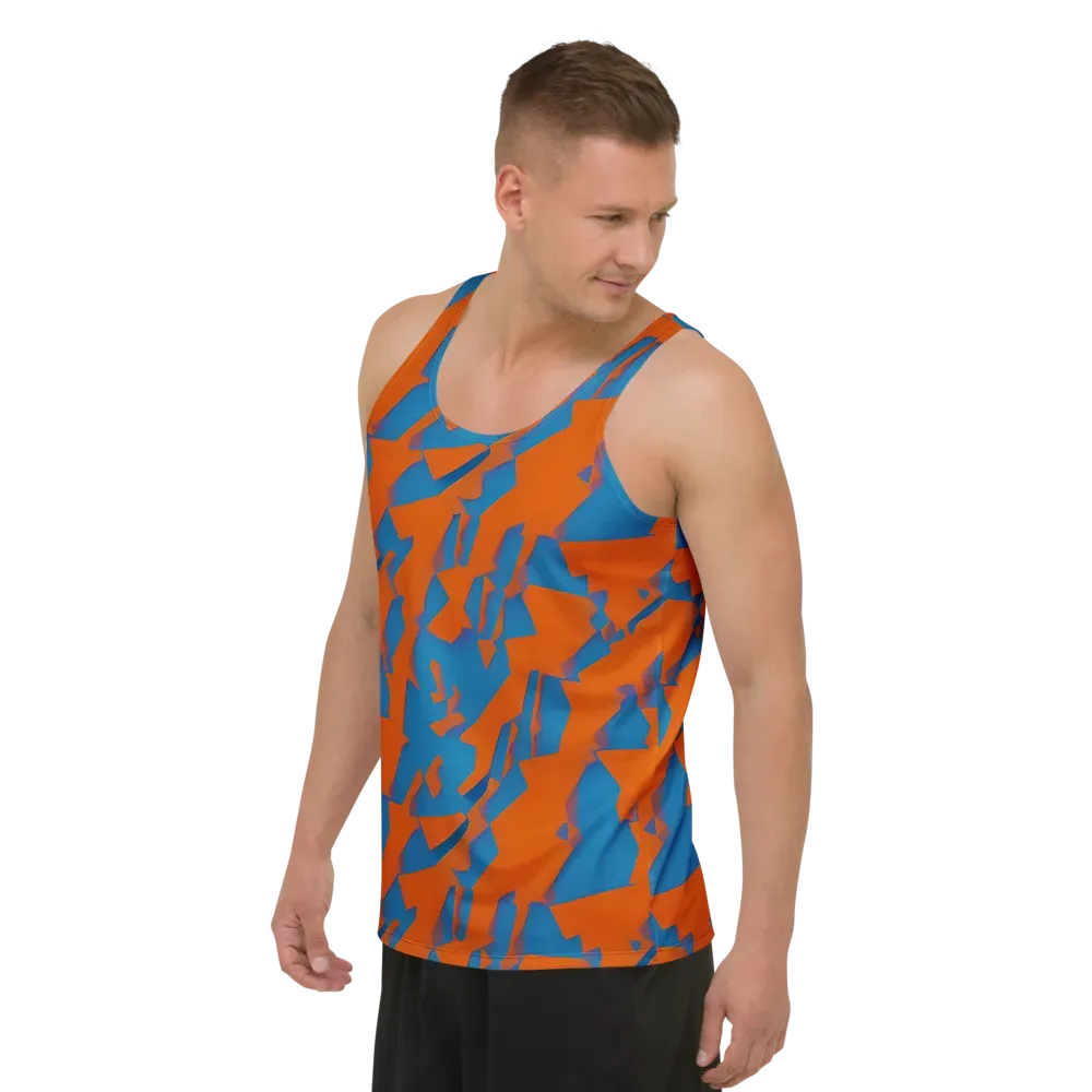 Ember Geometry on Men's Tank Top — Left Front