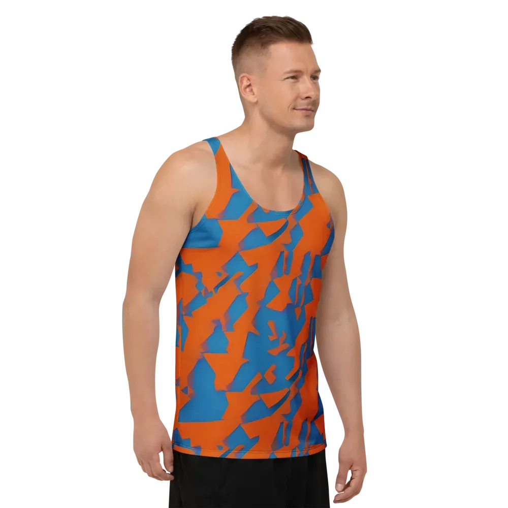 Ember Geometry on Men's Tank Top — Right Front