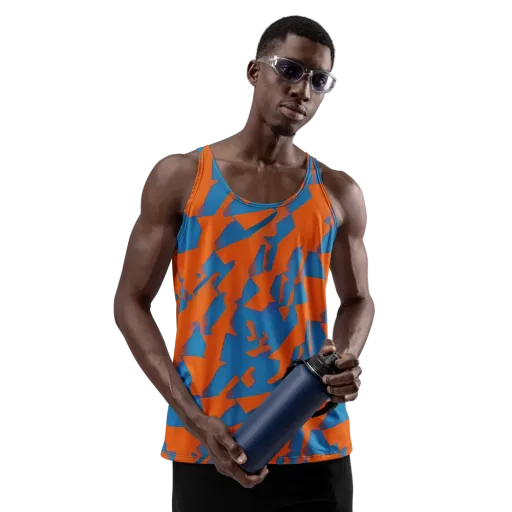 Ember Geometry on a Men's Tank Top