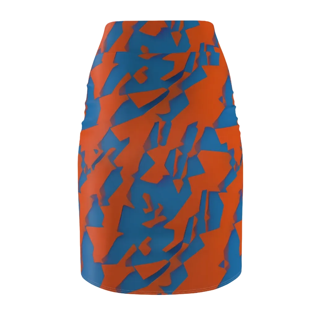 Ember Geometry on Pencil Skirt — Back