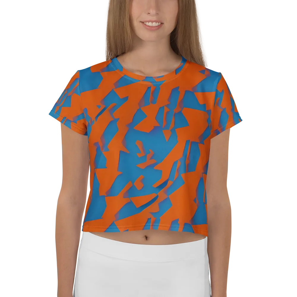 Ember Geometry on Crop Tee — Front