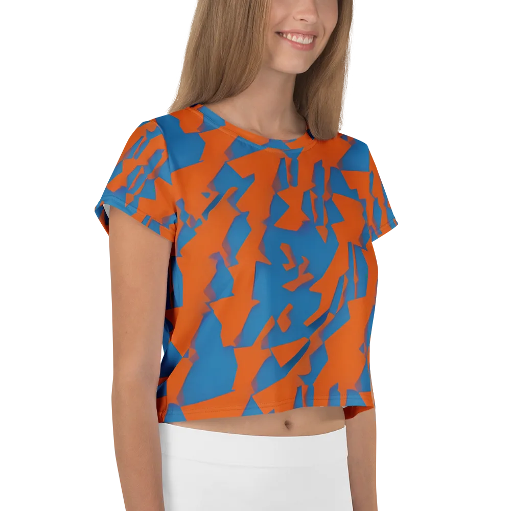 Ember Geometry on Crop Tee — Right