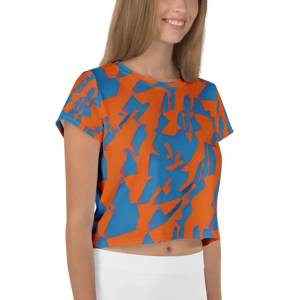 Ember Geometry on Crop Tee — Right