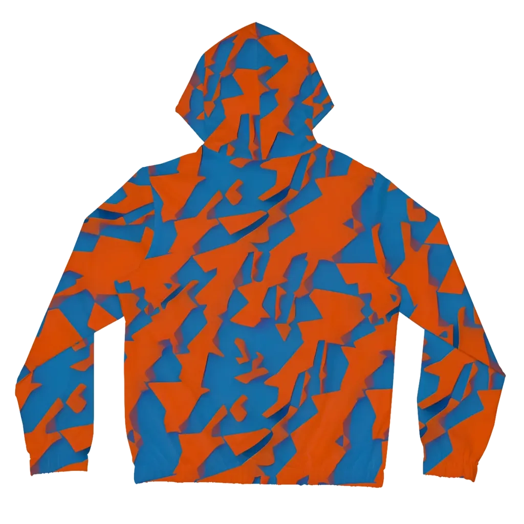 Ember Geometry on Women's Full-Zip Hoodie — Back