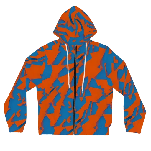 Ember Geometry on a Women's Full-Zip Hoodie