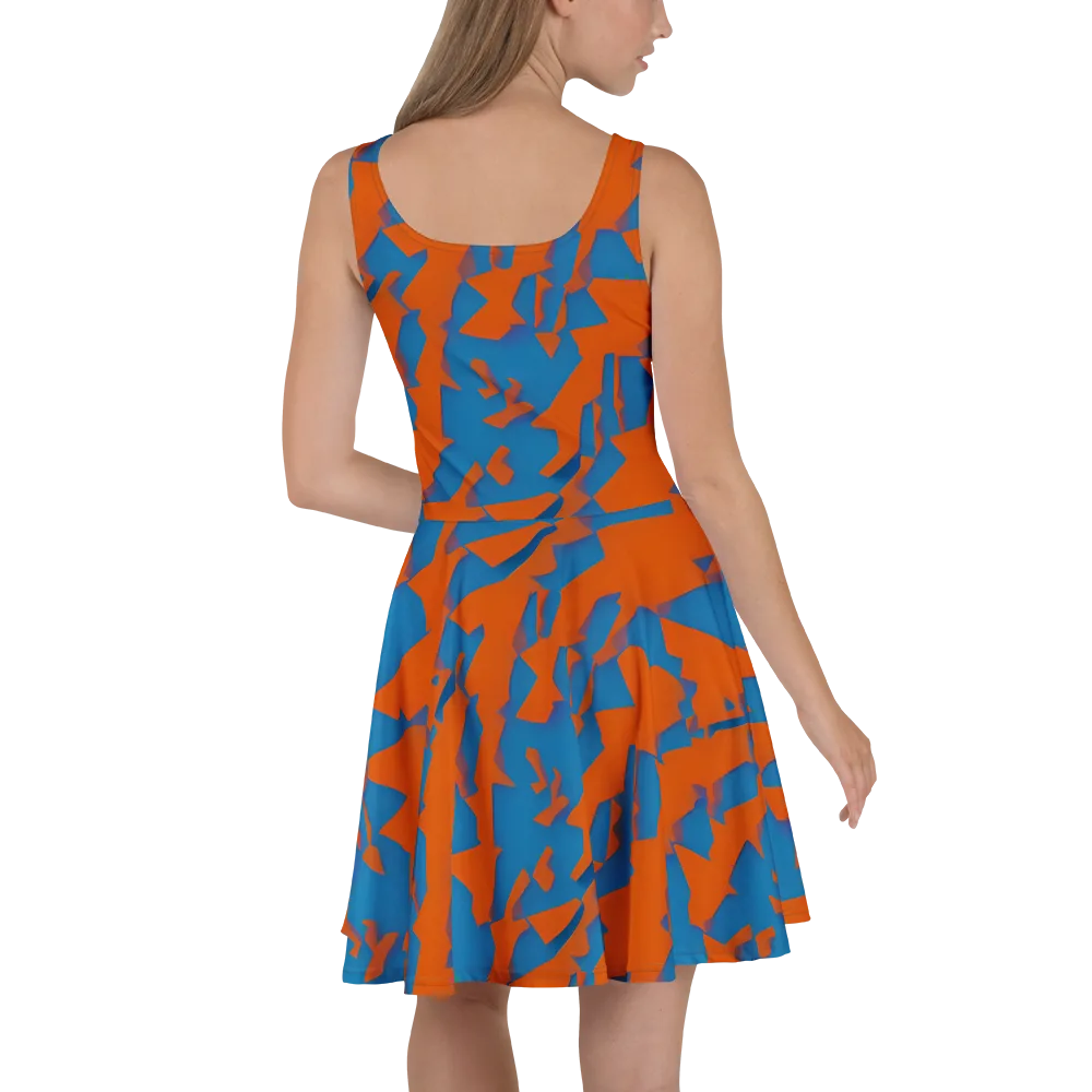 Ember Geometry on Skater Dress — Back