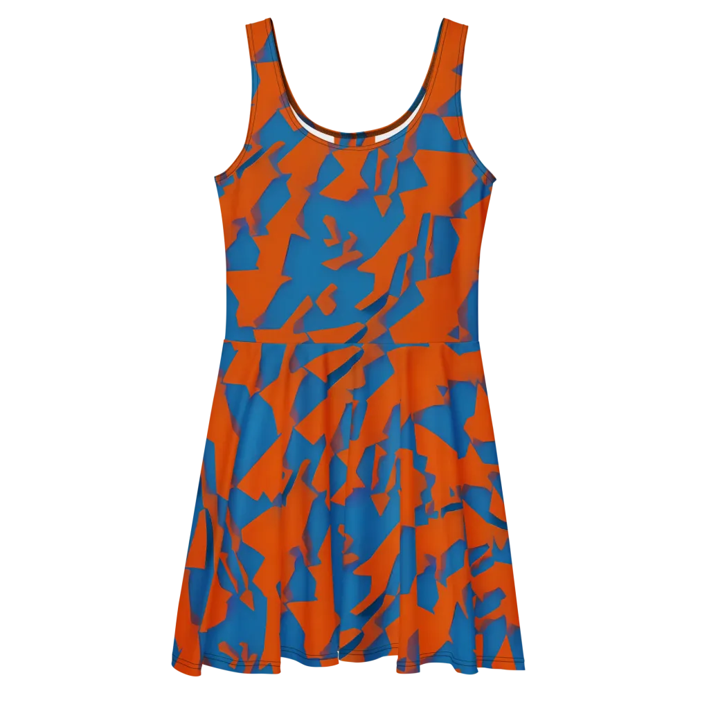 Ember Geometry on Skater Dress — Front