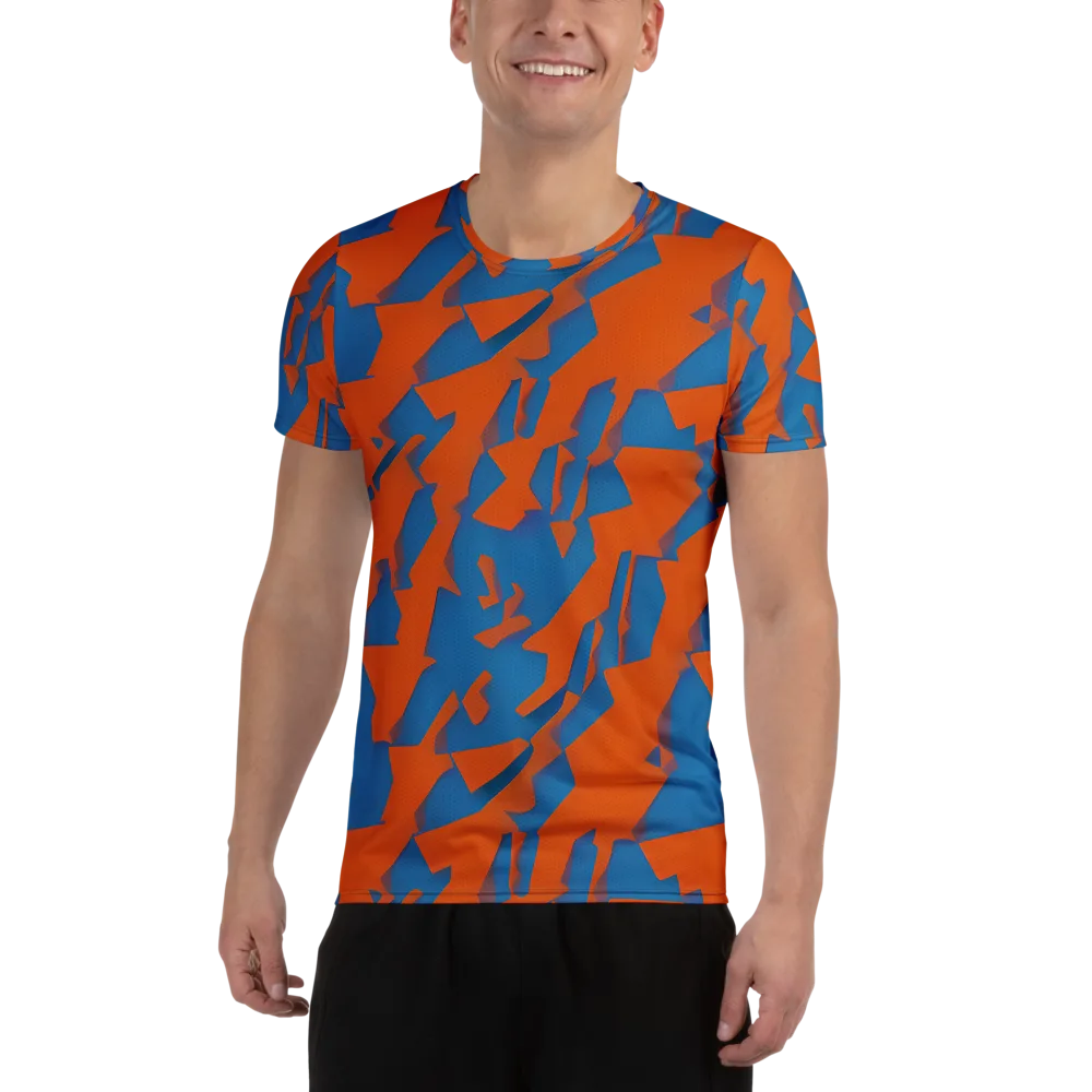 Ember Geometry on Men's Athletic T-Shirt — Front