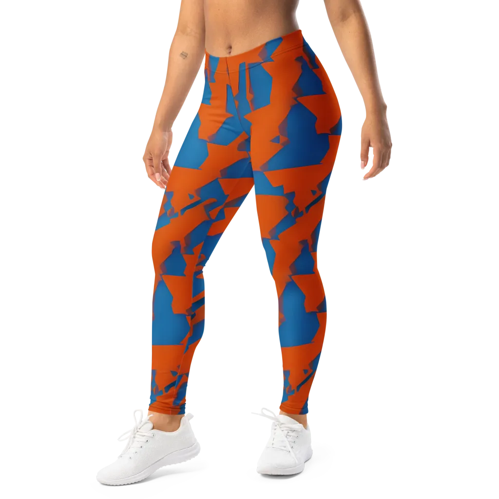 Ember Geometry on Leggings — Left Front
