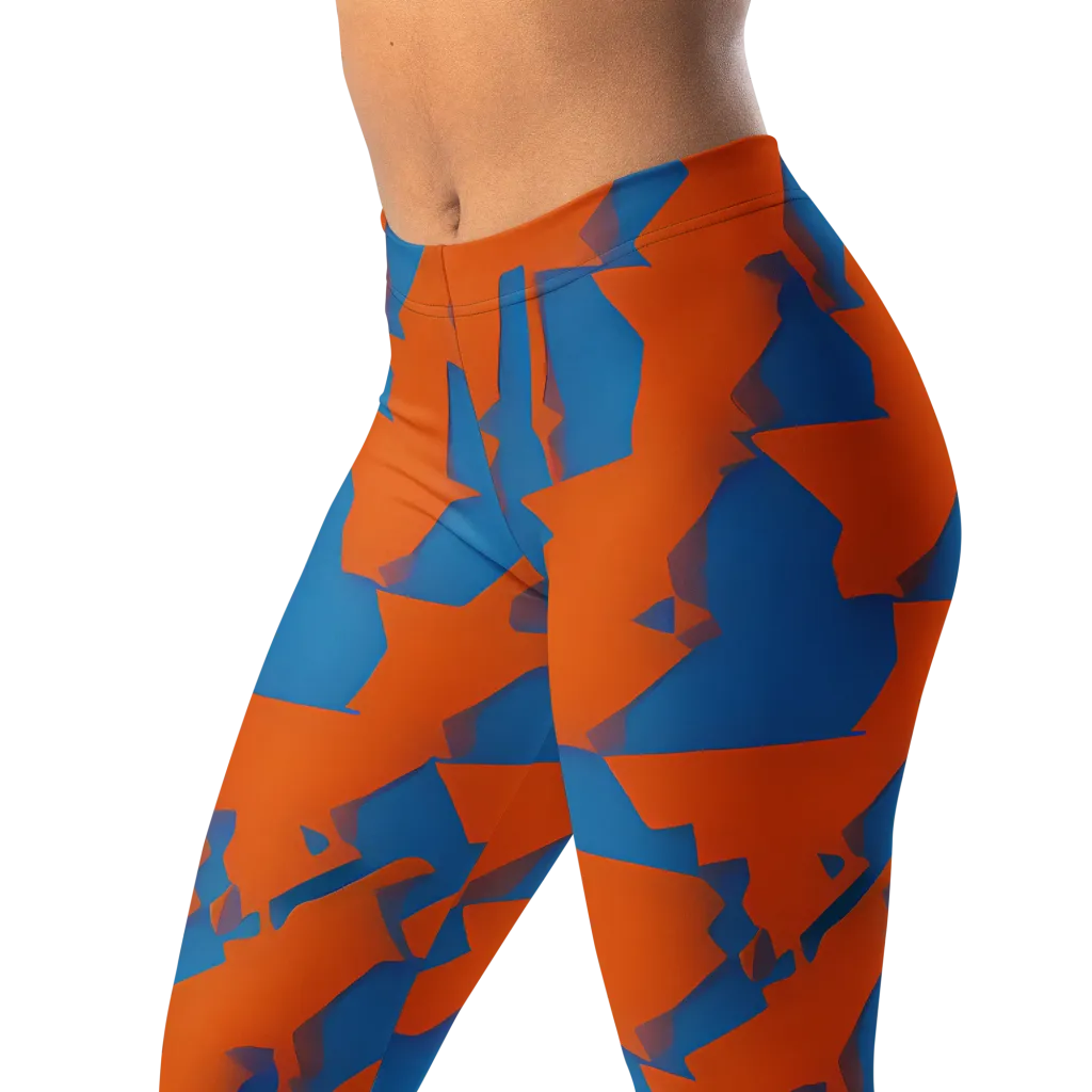 Ember Geometry on Leggings — Left Front