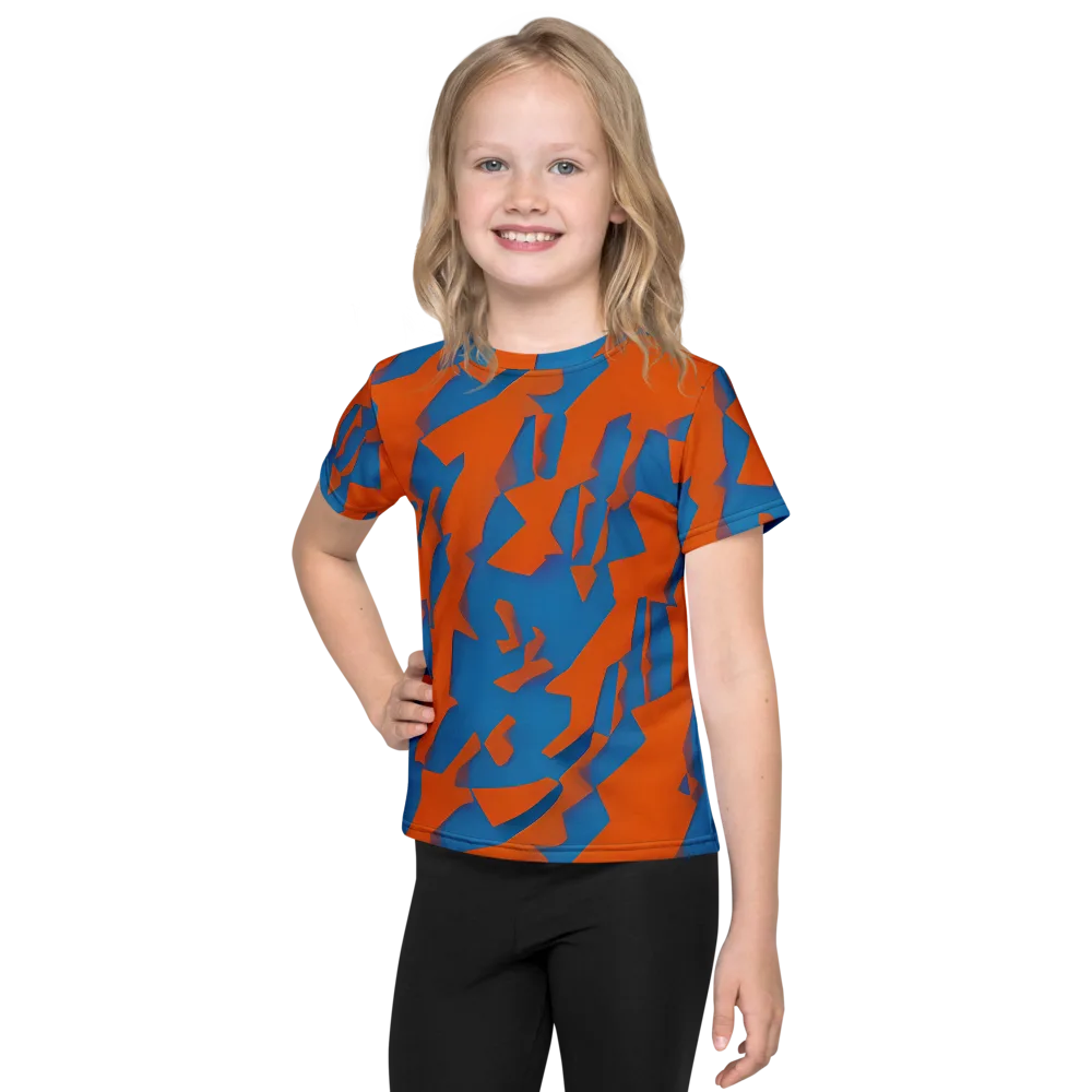 Ember Geometry on Kids Crew Neck T-Shirt — Front