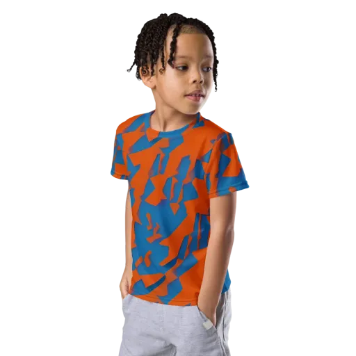 Ember Geometry on a Kids Crew Neck T-Shirt