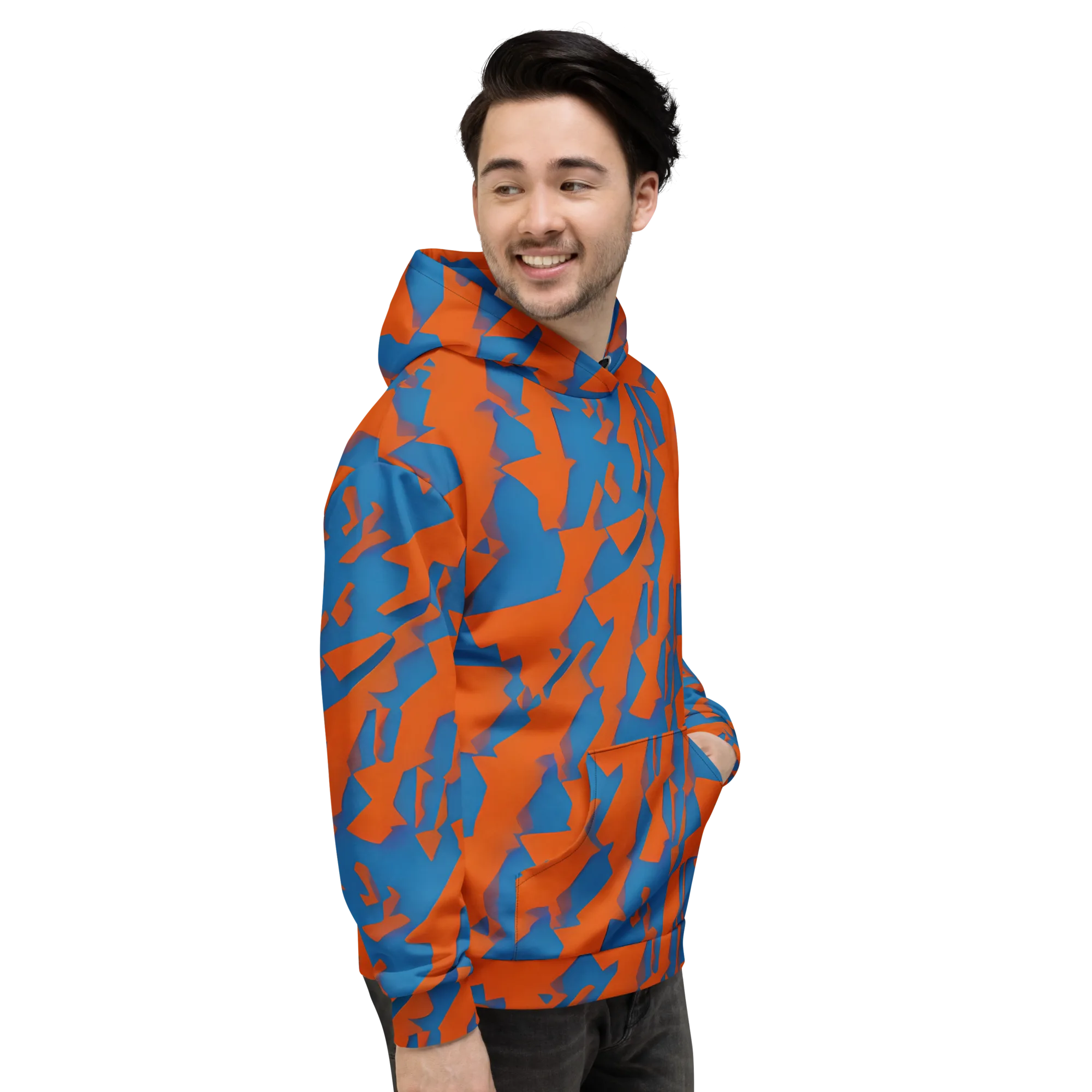 Ember Geometry on Hoodie — Right