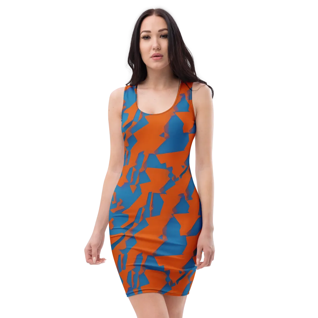 Ember Geometry on Bodycon Dress — Front