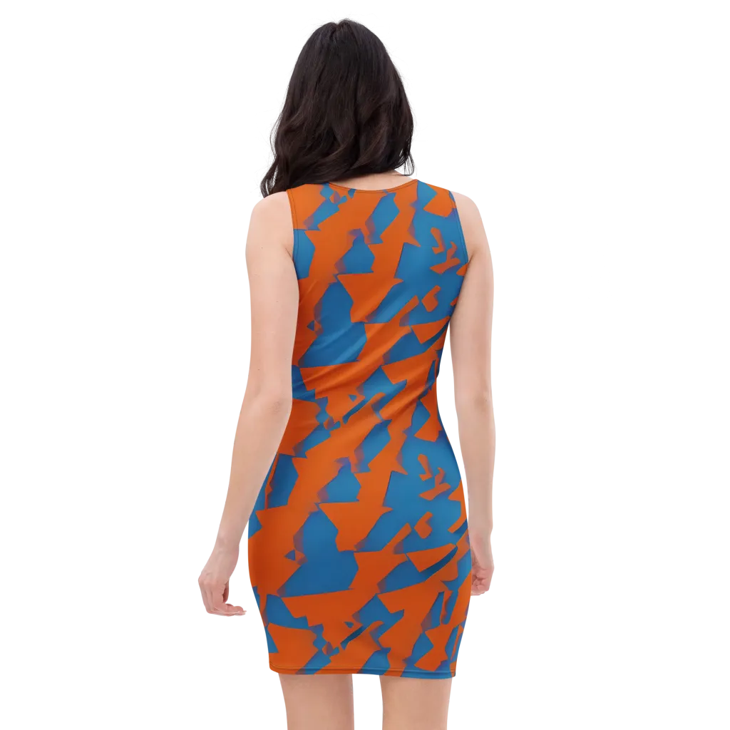 Ember Geometry on Bodycon Dress — Back