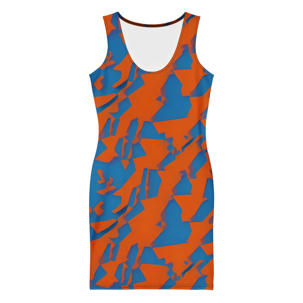 Ember Geometry on Bodycon Dress — Front