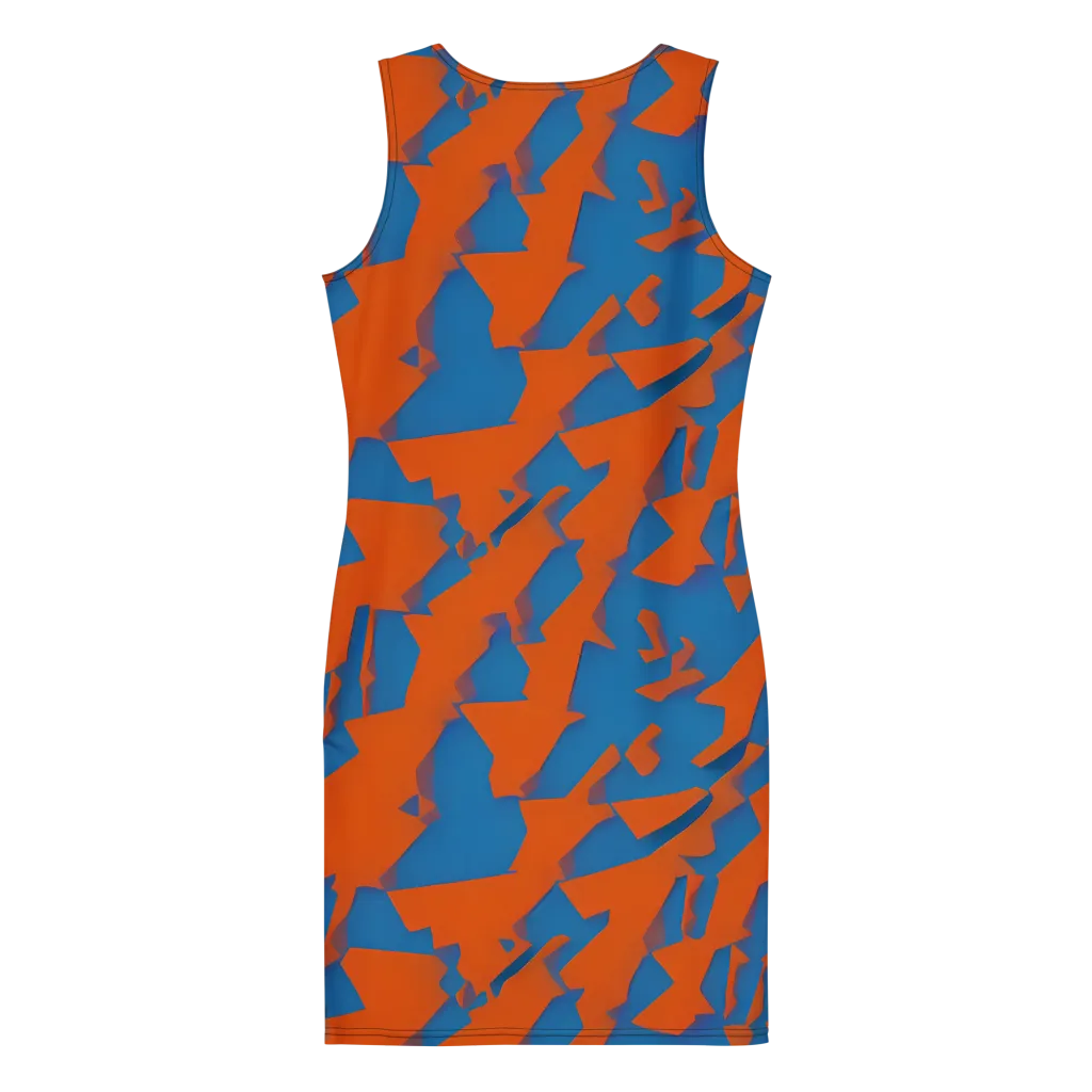 Ember Geometry on Bodycon Dress — Back