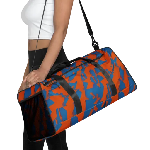 Ember Geometry on a Duffle Bag