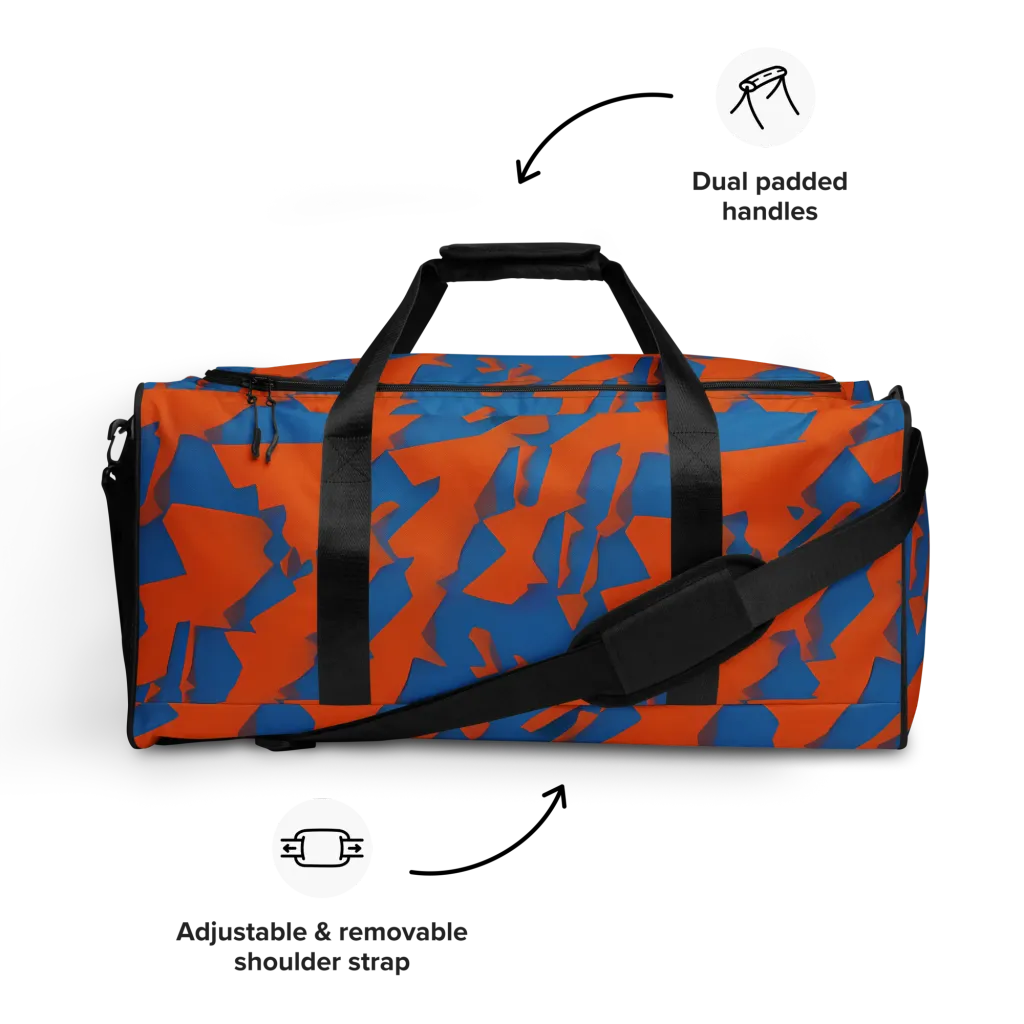 Ember Geometry on Duffle Bag — Front