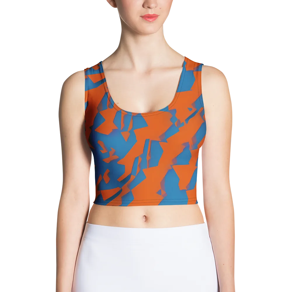 Ember Geometry on Crop Top — Front