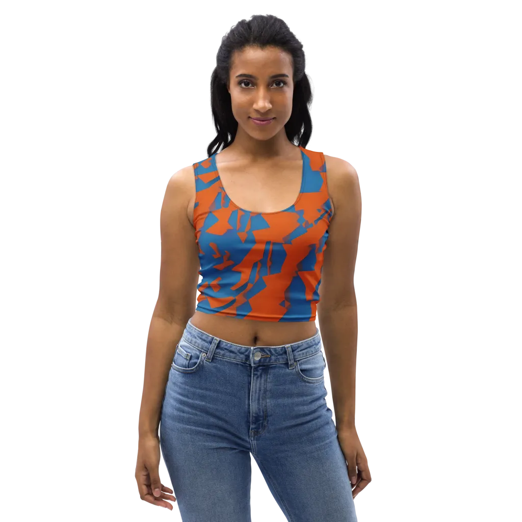 Ember Geometry on Crop Top — Front