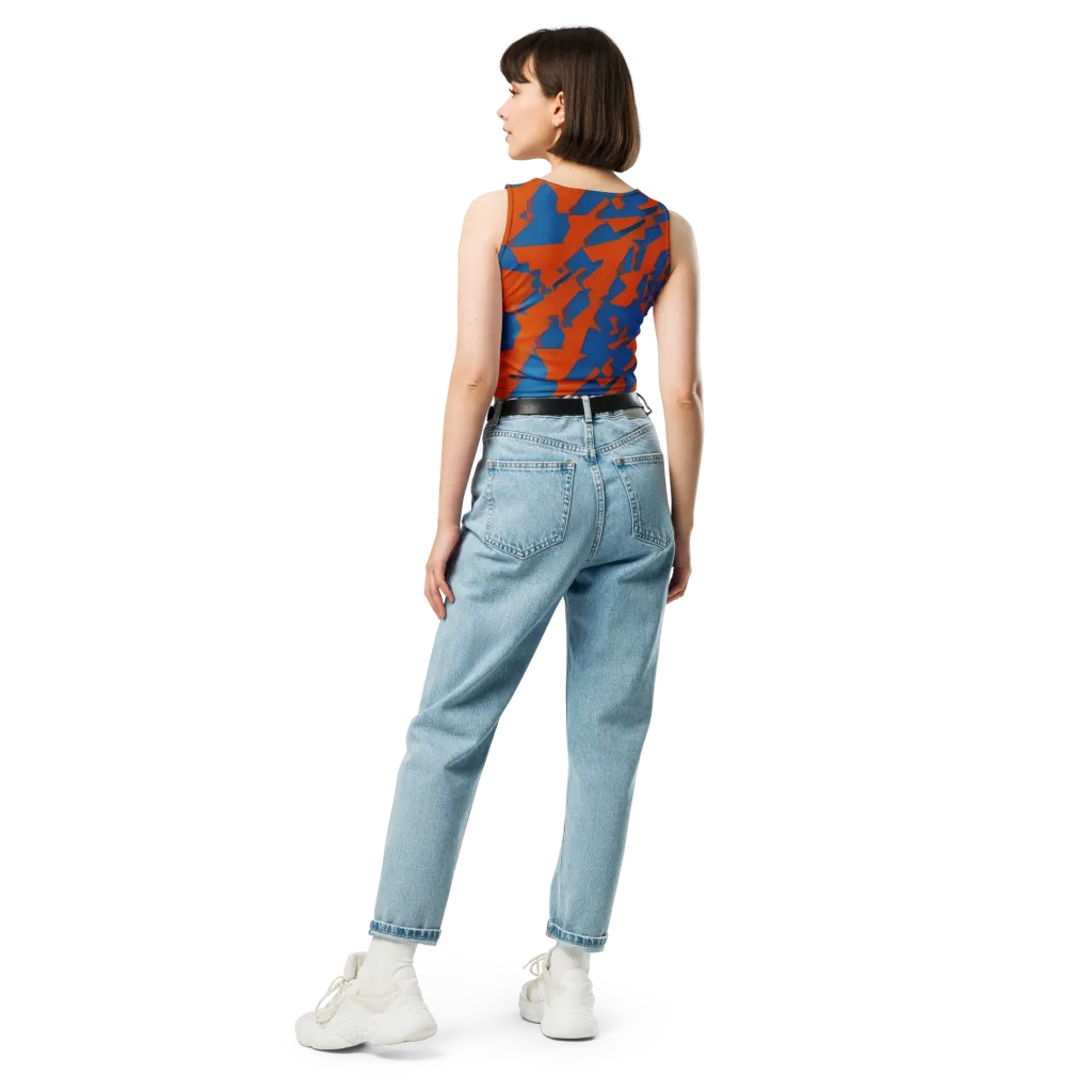 Ember Geometry on Crop Top — Back