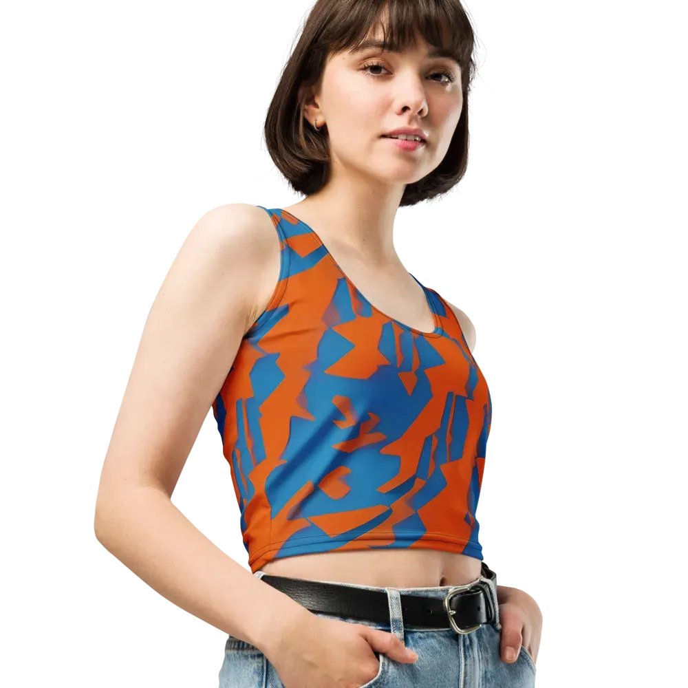 Ember Geometry on Crop Top — Right Front