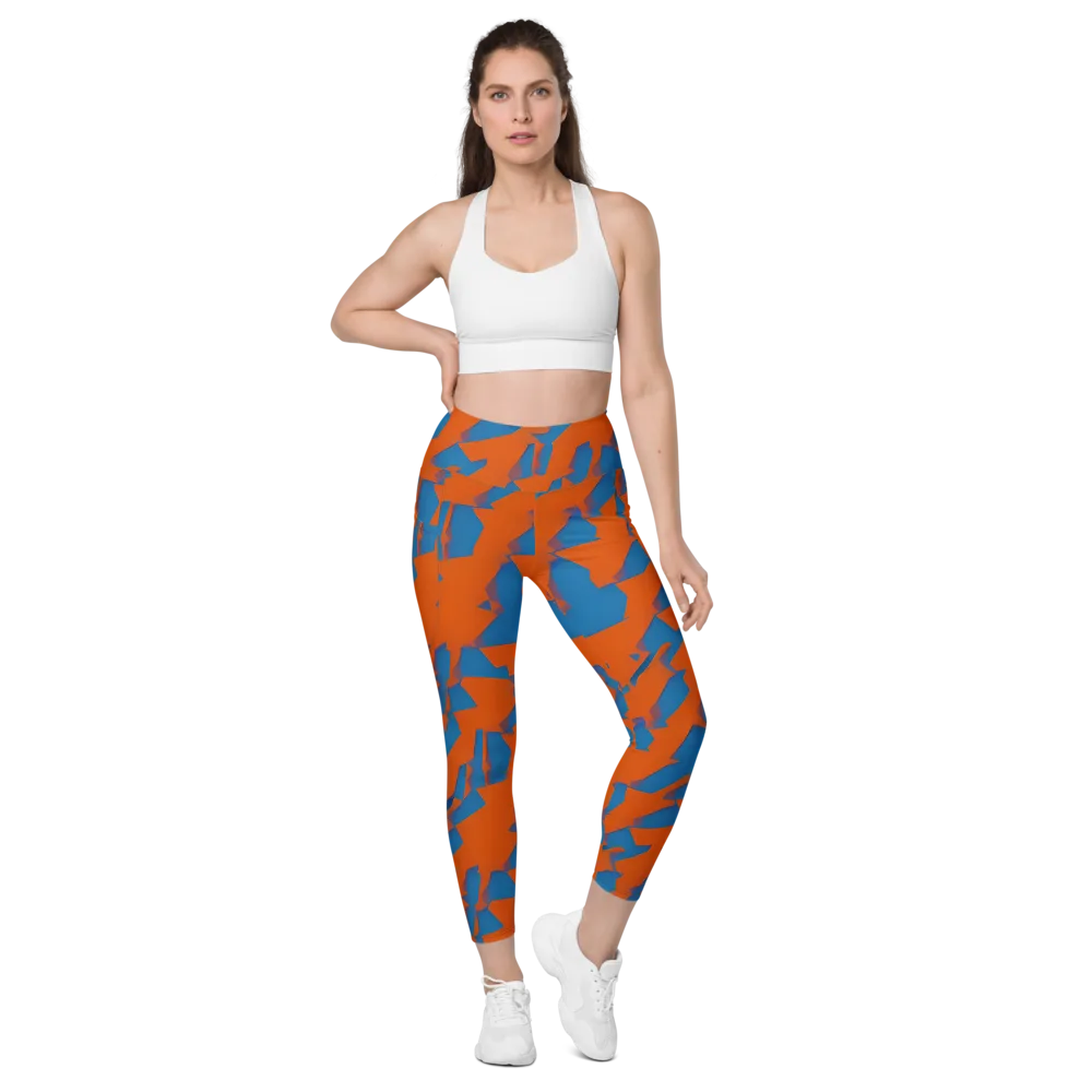 Ember Geometry on Leggings with Pockets — Front