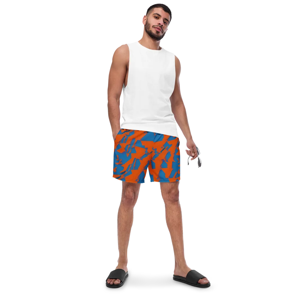 Ember Geometry on Swim Trunks — Front