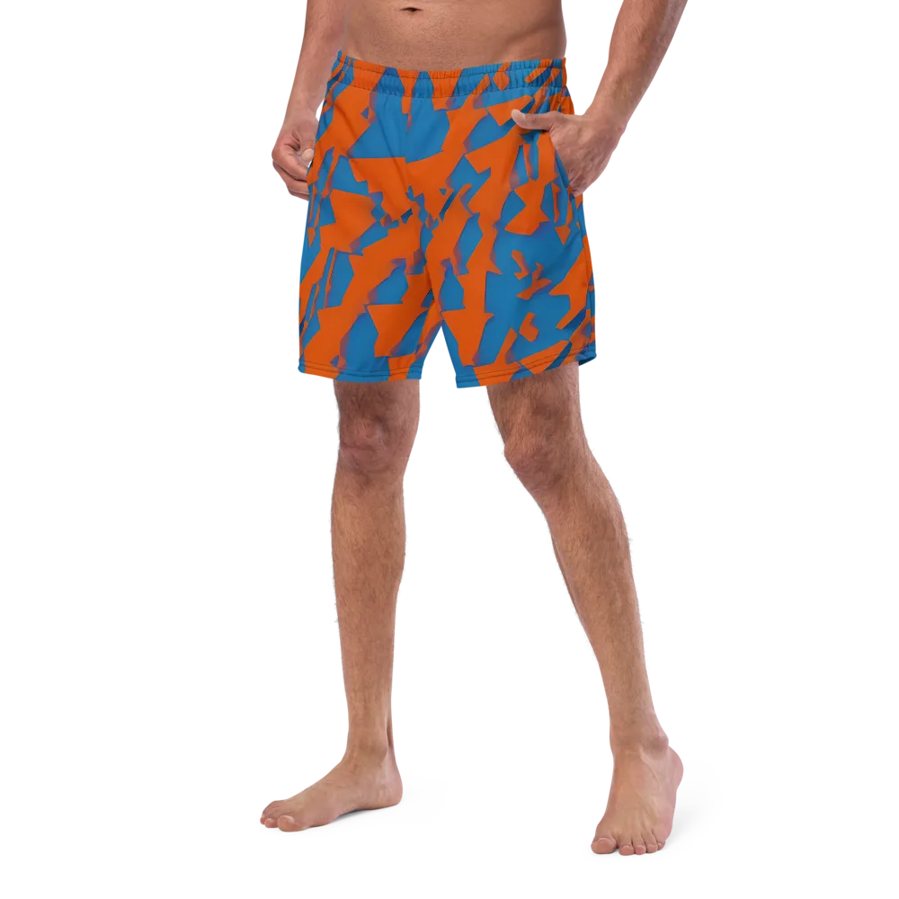 Ember Geometry on Swim Trunks — Left Front