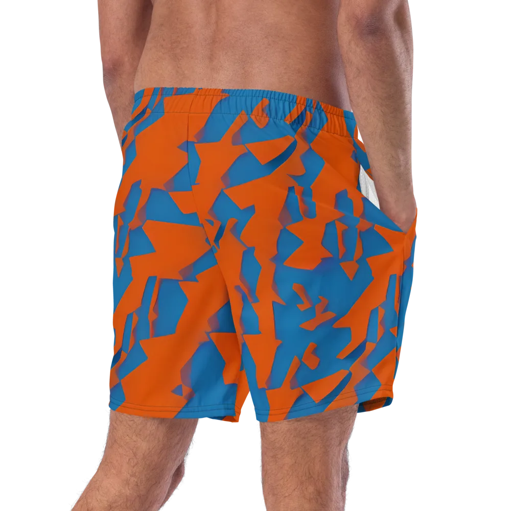 Ember Geometry on Swim Trunks — Right Back