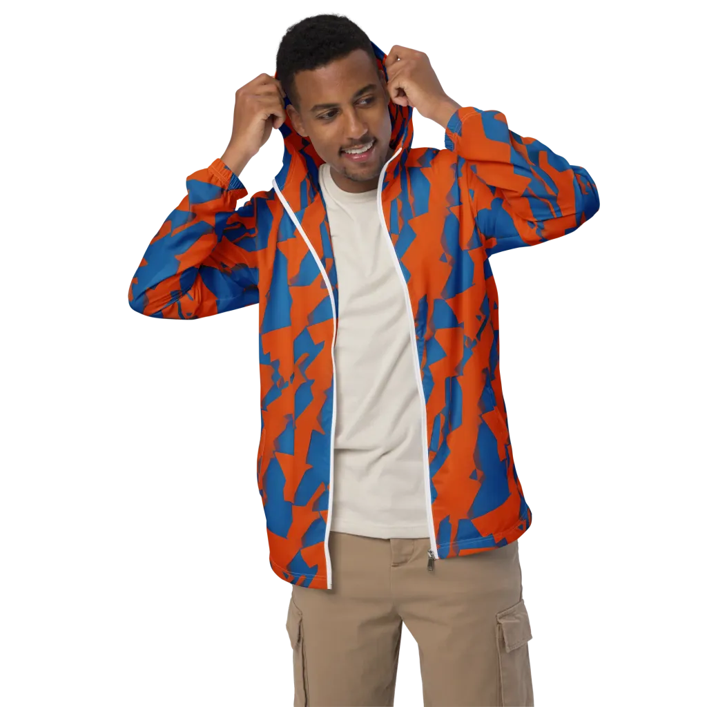 Ember Geometry on Men's Windbreaker — Front