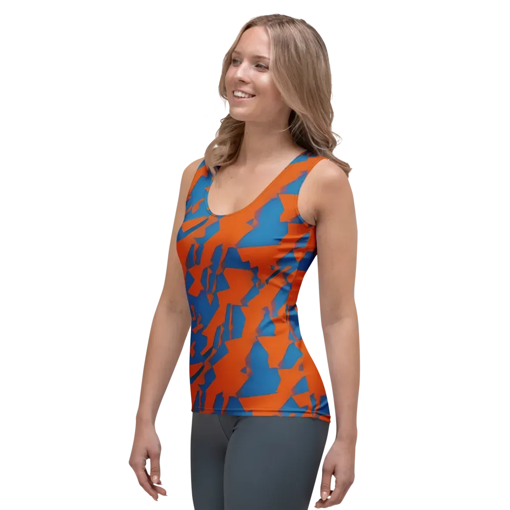 Ember Geometry on Women's Tank Top — Left Front