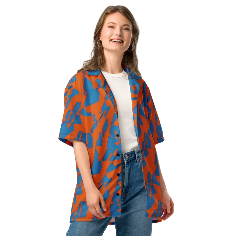 Ember Geometry on Button Shirt — Front