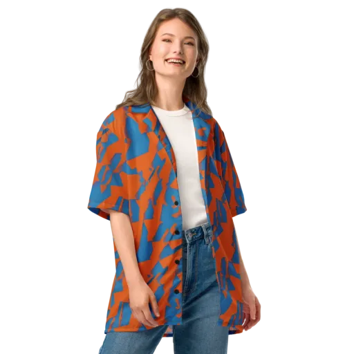 Ember Geometry on a Button Shirt